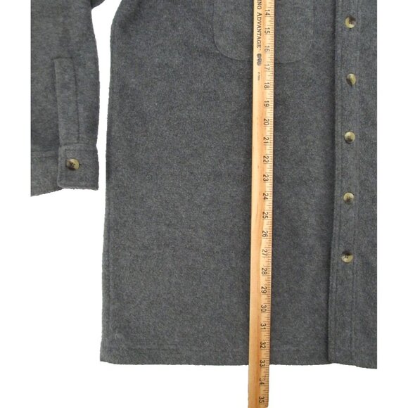 Vintage Northeast Outfitters Button Up Shirt Mens XL Gray Fleece Shacket - Picture 10 of 11